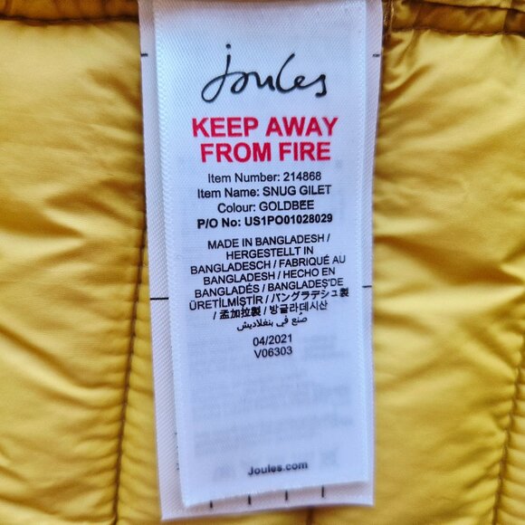 JOULES Goldbee Snug Gilet Puffer Vest Water Resistant Packable Pocket - Picture 10 of 13